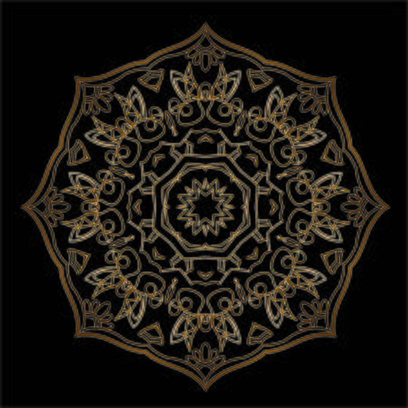 Mandala Premium Goldのイラスト素材