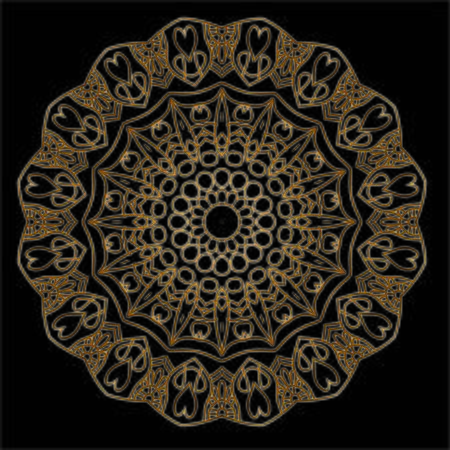 Mandala Premium Goldのイラスト素材