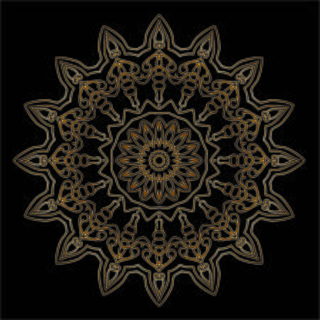 Mandala Premium Goldのイラスト素材