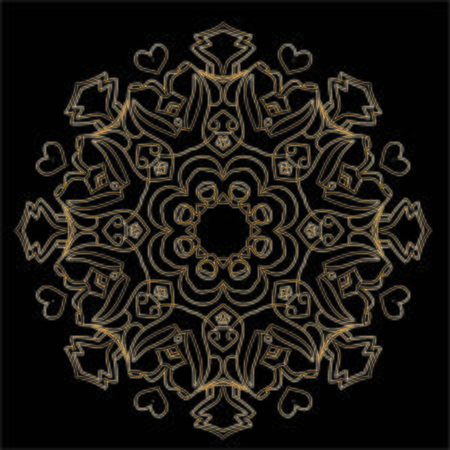 Mandala Premium Goldのイラスト素材