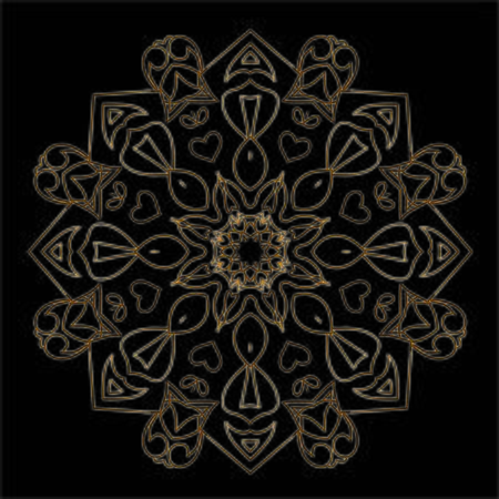 Mandala Premium Goldのイラスト素材