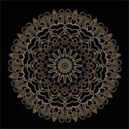 Mandala Premium Goldのイラスト素材