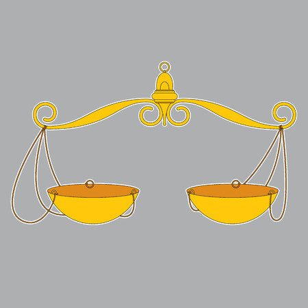 Old vintage scale - Symbol of justiceのイラスト素材