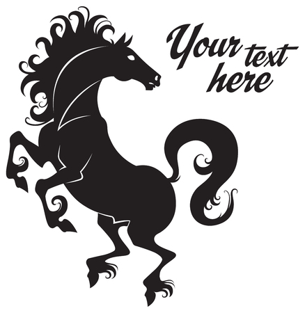 Prance horse   templateのイラスト素材