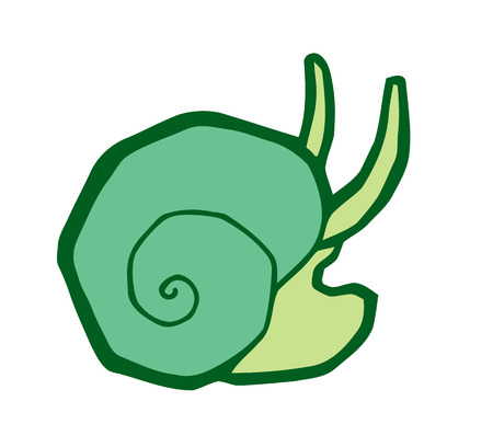 Green sea snail - stylized vector illustrationのイラスト素材