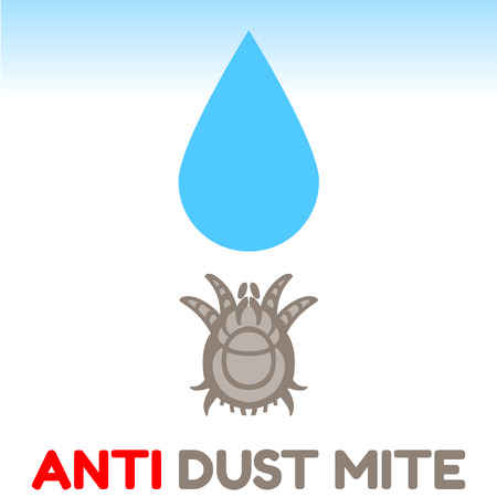 dust mite vector illustration - set of household pests in pure styleのイラスト素材