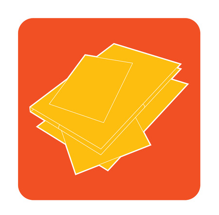 Business paper vector icon in orange and yellow colorのイラスト素材