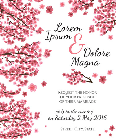 Invitation wedding card vector template - for invitations, flyers, postcards, cards and so onのイラスト素材