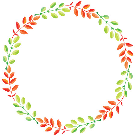 Round watercolor hand drawing frame for design invitations and cardsのイラスト素材