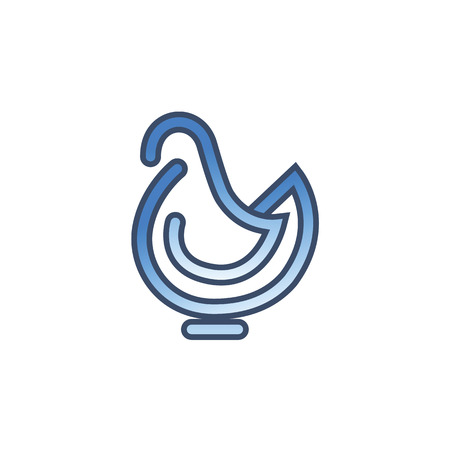 Bird Logo design abstract vector template linear style - Dove Pigeon Logotype concept outline icon.のイラスト素材