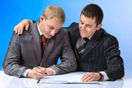 Two business menの写真素材