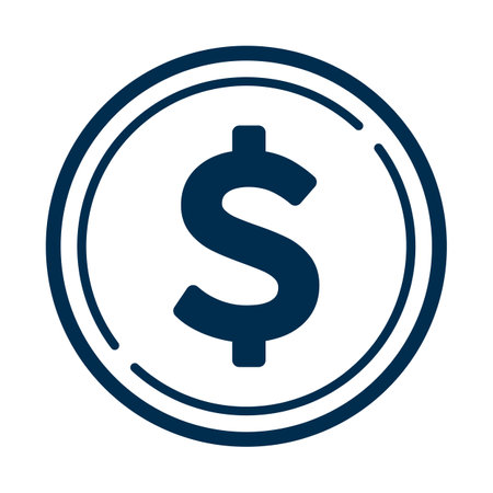 A simple icon depicting a dollar coin.のイラスト素材