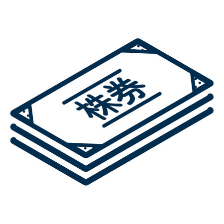 This is an illustration of multiple stock certificates gathered together in a bundle.I created it in a simple, single color that is easy to use as an icon.のイラスト素材