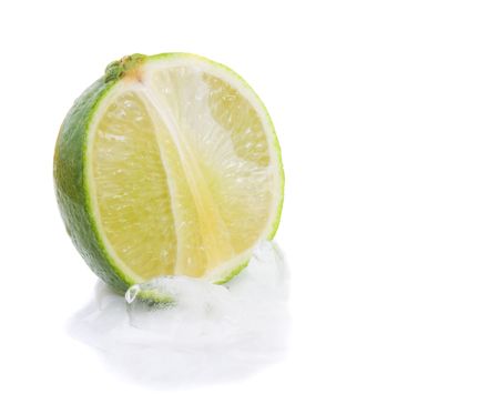 The citrus. Lime. Isolated on white