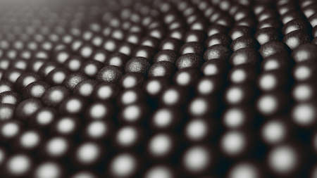 A lot of dark orbs. 3d render illustration background. abstract pattern background