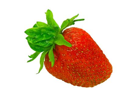 Isolated strawberryの写真素材