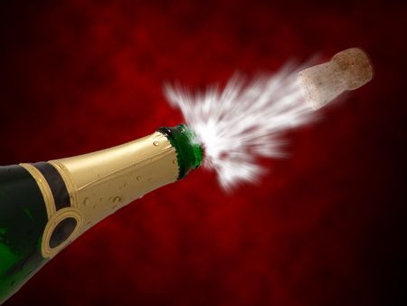 Celebration with drink champagne bublesの写真素材