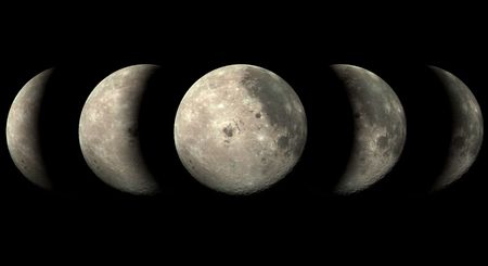 Phase moonの写真素材