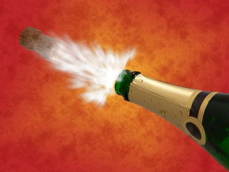 Celebration with drink champagne bubles, New yearの写真素材