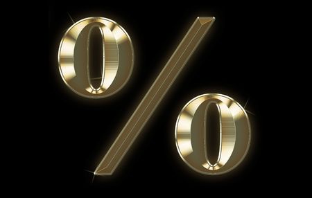Exclusive collection font from brushed gold - %の写真素材