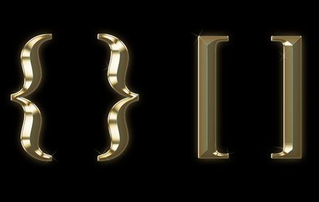 Exclusive collection font from brushed goldの写真素材
