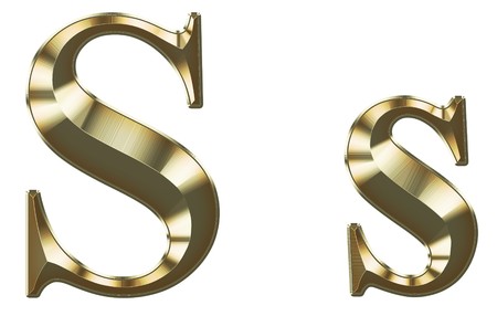 Exclusive collection font from brushed gold on white backgroundの写真素材