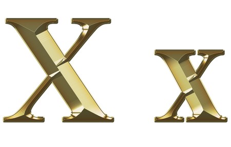 Exclusive collection font from brushed gold on white backgroundの写真素材