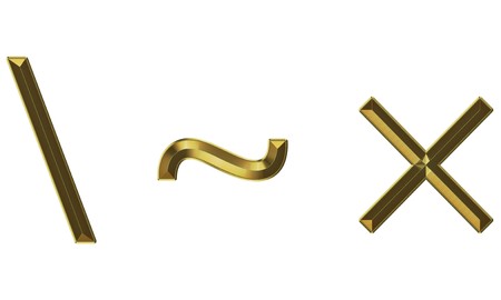 Font from brushed gold with ruby on white backgroundの写真素材