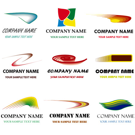 Set of corporate vector branding templates. Just place your own brand name.のイラスト素材