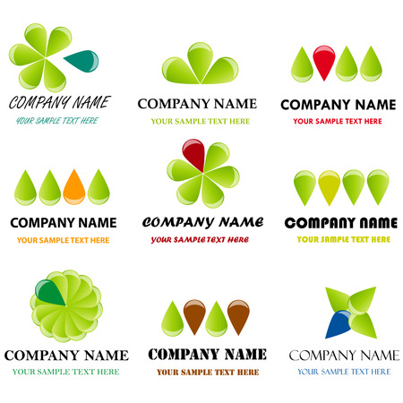 Set of corporate vector branding templates. Just place your own brand name.のイラスト素材