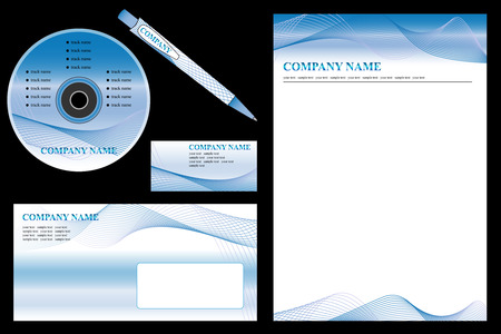 Vector easy editable - corporate identity template, business stationery set.のイラスト素材