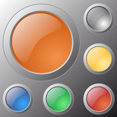 Vector glossy buttons for web applications.のイラスト素材