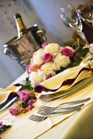 Beautiful wedding table の写真素材