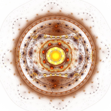 Abstract color image isolated on a white background. Design illustration. Curves and ornaments futuristic design. の写真素材