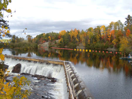 Fort Coulonge during the fall seasonの写真素材