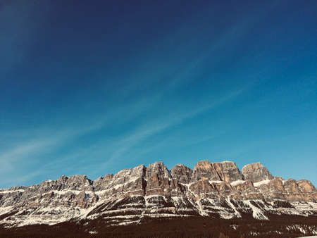 The Canadian Rockies shot on a warmer than usual winter day