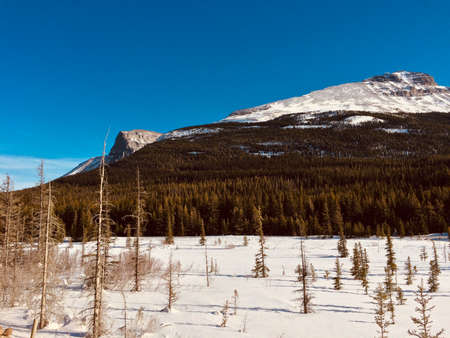 The Canadian Rockies shot on a warmer than usual winter day