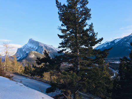 The Canadian Rockies shot on a warmer than usual winter day