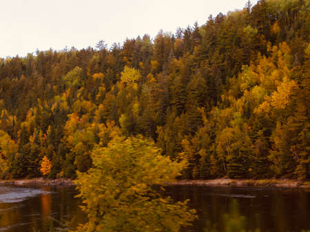 The La Tuque region of Quebec during the colourful fall season