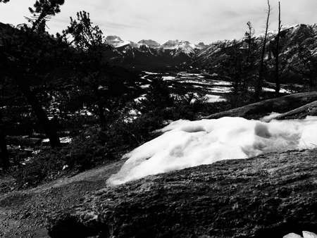 The Bow valley from Tunnel mountainの写真素材