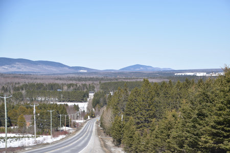 The Road of Summits in southern Quebecの写真素材