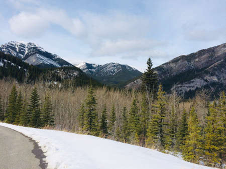 Rocky mountains of the Kananaskis region of Albertaの写真素材
