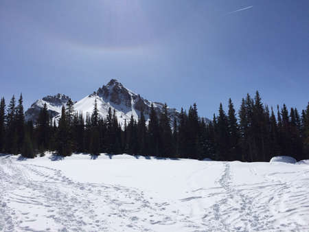 Scenic Icefield Parkway with blue skies