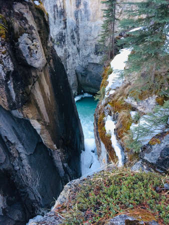 Majestic Jasper National Park on a sunny dayの写真素材