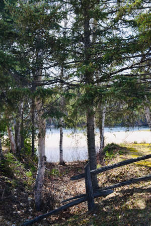 The scenic St-Maurice river in Quebec