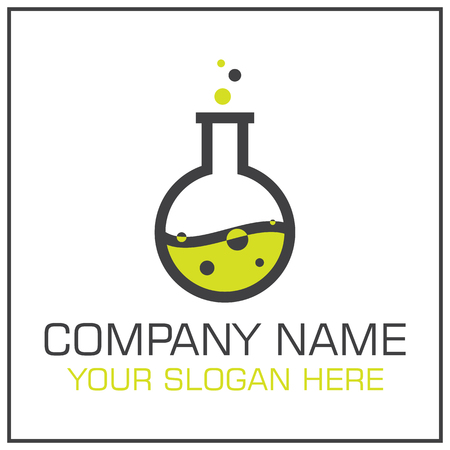 Laboratory Flask with Liquid icon Design for Science Company or Laboratoryのイラスト素材