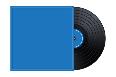 Vector Vinyl in the Box / Cover Mockup / Template Illustrationのイラスト素材