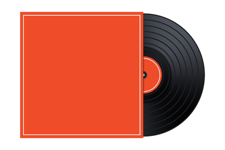 Vector Vinyl in the Box / Cover Mockup / Template Illustrationのイラスト素材