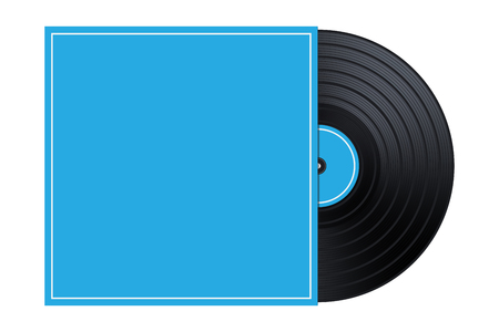 Vector Vinyl in the Box / Cover Mockup / Template Illustrationのイラスト素材