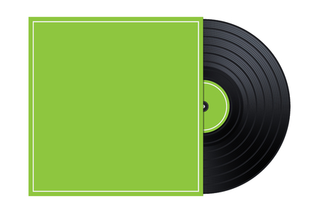 Vector Vinyl in the Box / Cover Mockup / Template Illustrationのイラスト素材